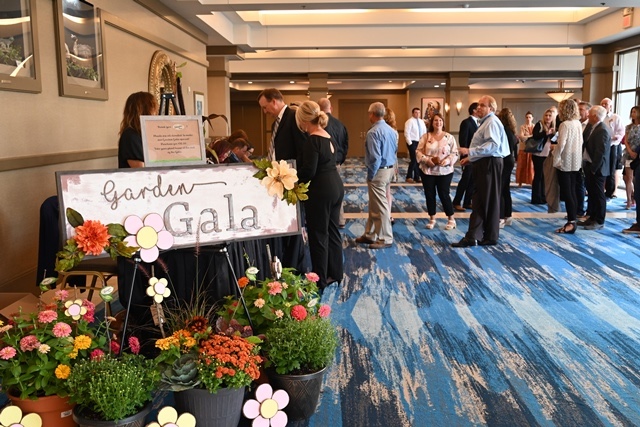 Check In line at the Curative Connections Garden Gala