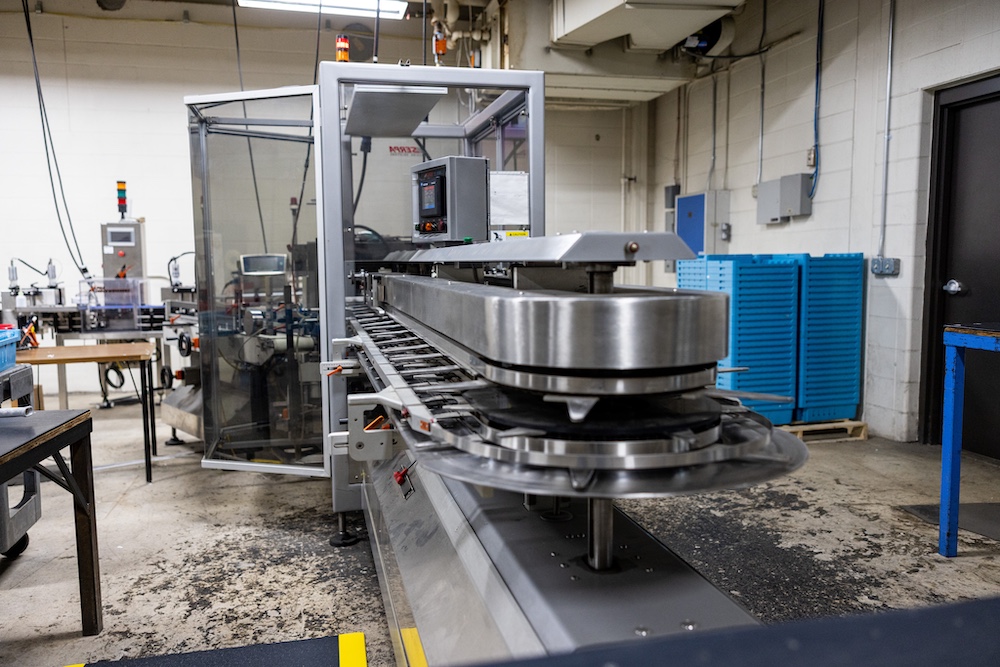 A manufacturing machine in a manufacturing plant.