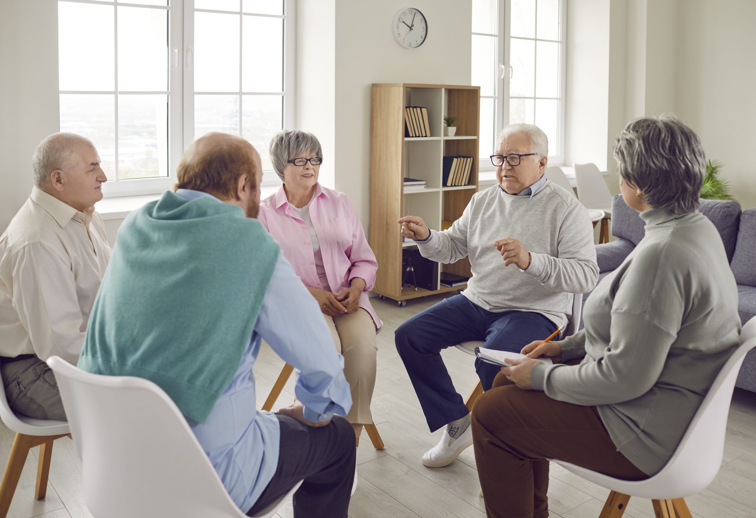 stock photo of caregivers in a circle