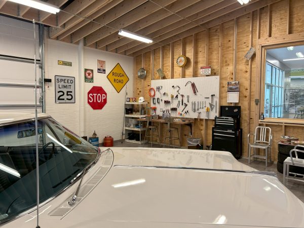 Tool bench portion of the garage space at Yesteryear Village